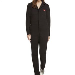 NWT Button Front Coveralls Black
